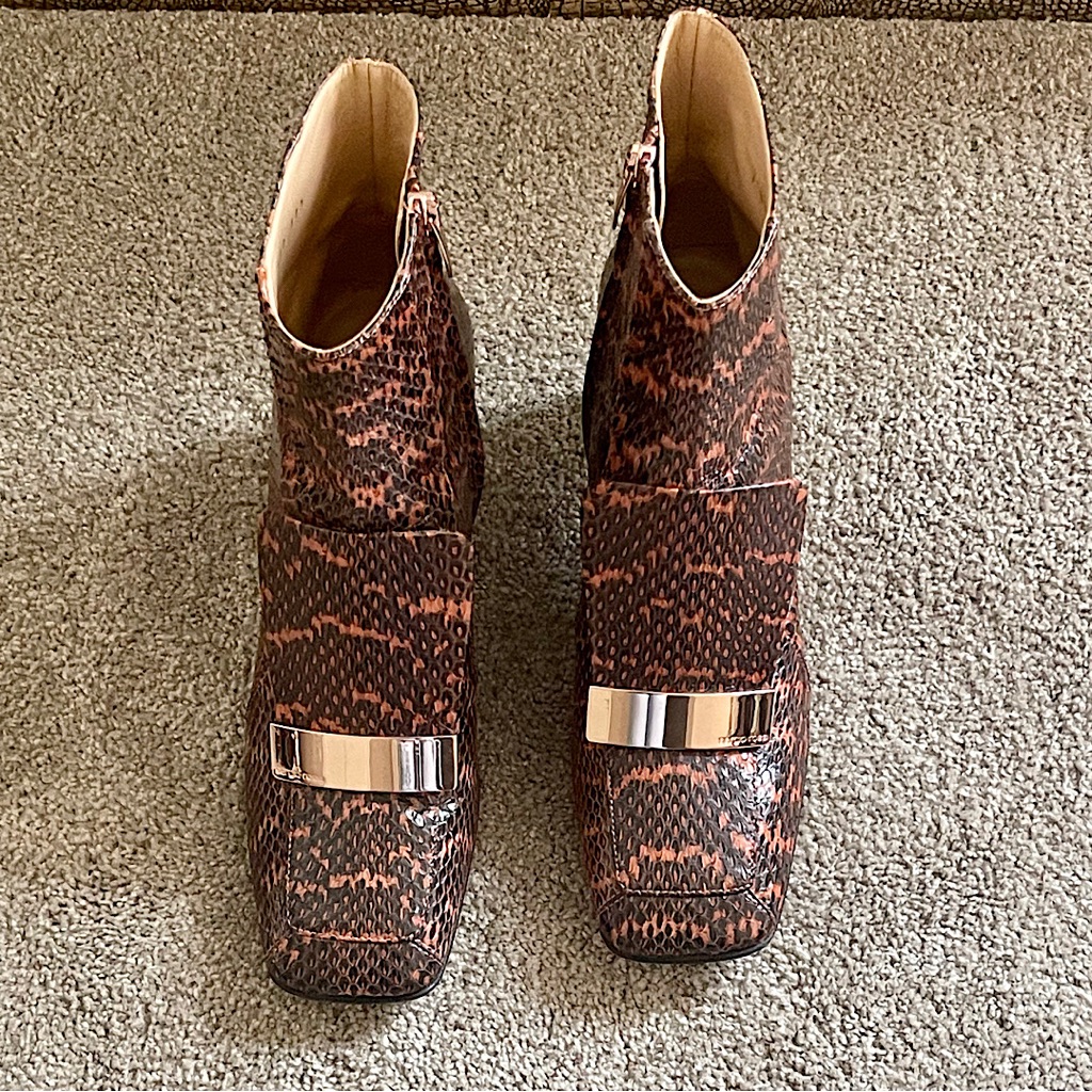 Sergio Rossi Python Ankle Boot